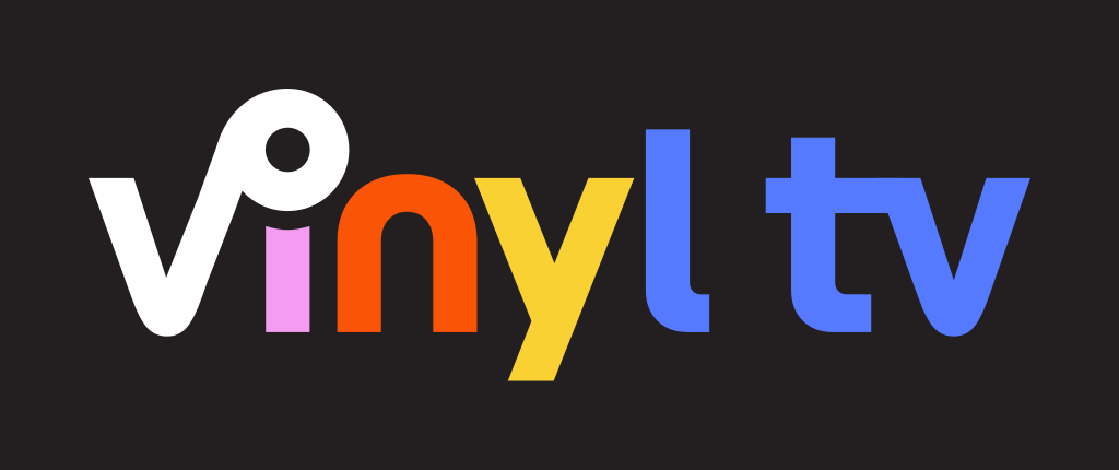 Vinyl TV wordmark on black